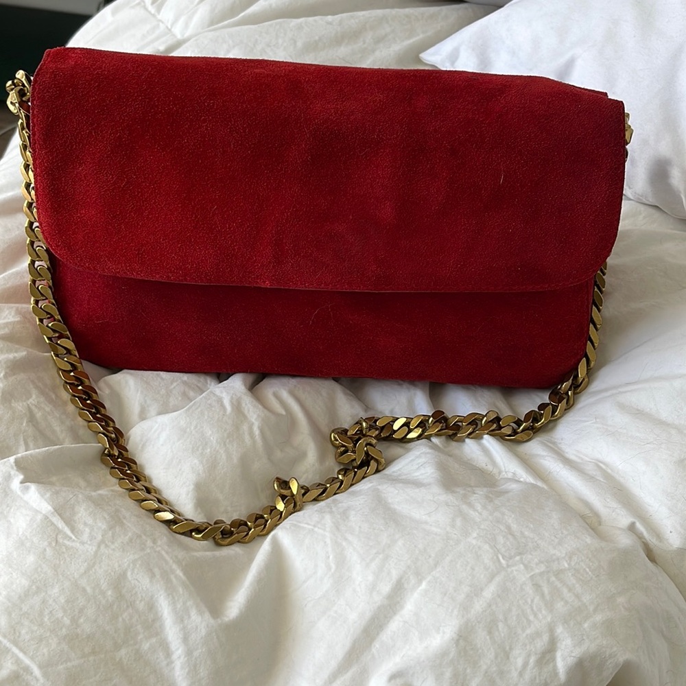 Red CELINE Gourmette Bag